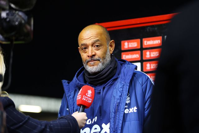 Nuno Espírito Santo a ser entrevistado no final da partida da FA Cup