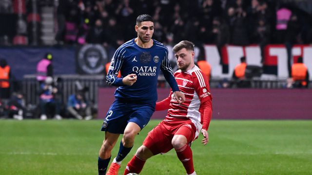 Hakimi em ação frente ao Brest