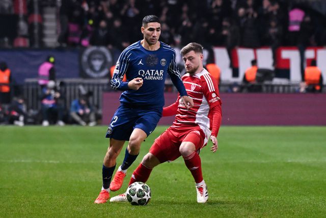 Hakimi em ação frente ao Brest