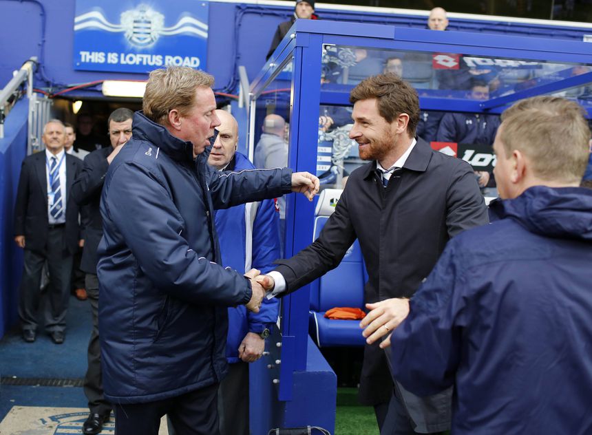 Harry Redknapp, no QPR, a falar com André Villas-Boas, no Tottenham