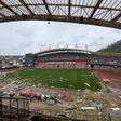 O Estádio Dr. Magalhães Pessoa sofreu danos severos, sobretudo na cobertura - Foto: U. Leiria