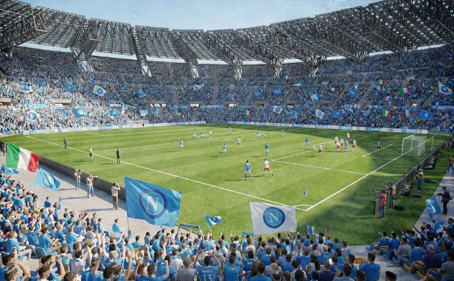 Projeto de requalificação do Estádio Diego Armando Maradona, casa do Nápoles - Foto: Autarquia de Nápoles/Facebook