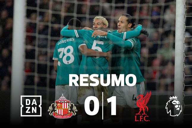 Van Dijk decide para o Liverpool em Sunderland