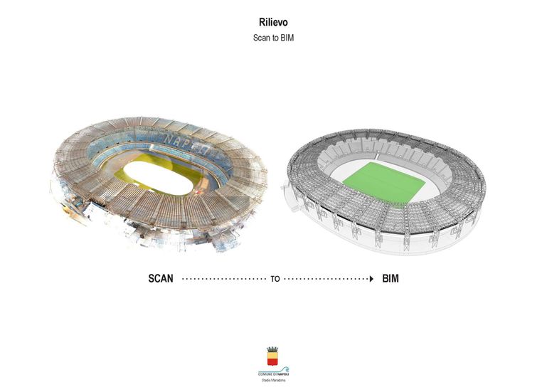 Projeto de requalificação do Estádio Diego Armando Maradona, casa do Nápoles - Foto: Autarquia de Nápoles/Facebook
