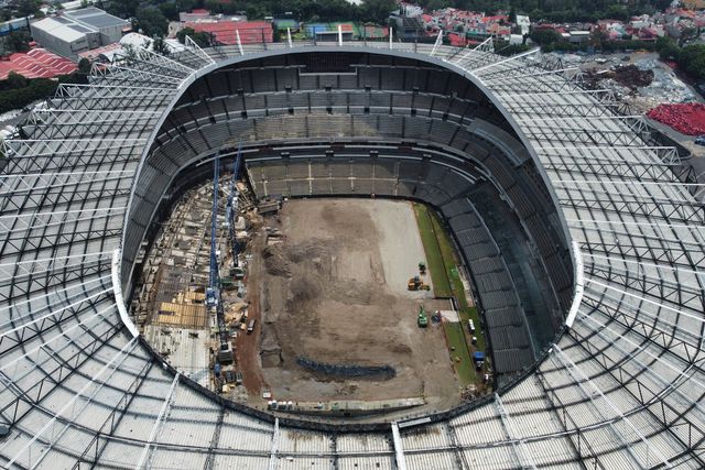 As obras no Estádio Azteca