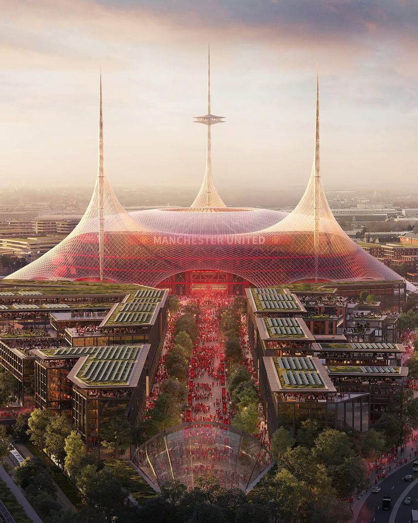O novo estádio do Manchester United (Foster + Partners)