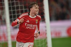 Andreas Schjelderup, extremo do Benfica (foto: Miguel Nunes)