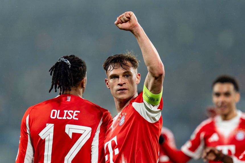 Michael Olise e Joshua Kimmich falham jogo da segunda mão com a Atalanta e ficam livres do risco de suspensão antes dos quartos