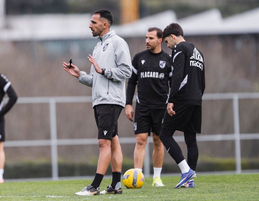 Gil Lameiras no treino desta quarta-feira - Foto: Vitória de Guimarães