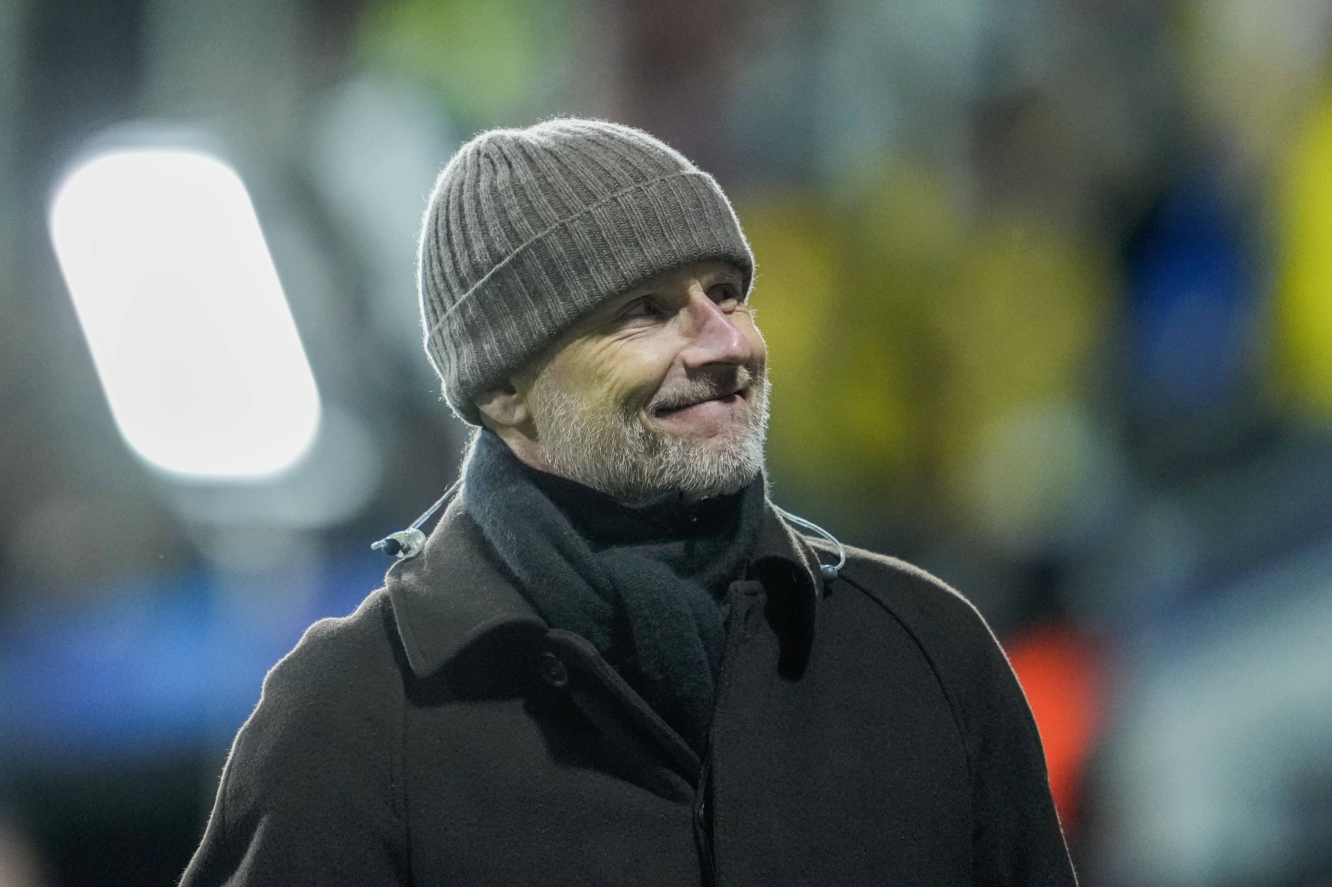 Stale Solbakken, selecionador da Noruega, foi espectador atento ao jogo