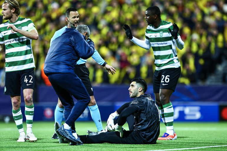 Rui Silva provocou interrupção do jogo para ser assistido durante a primeira parte...