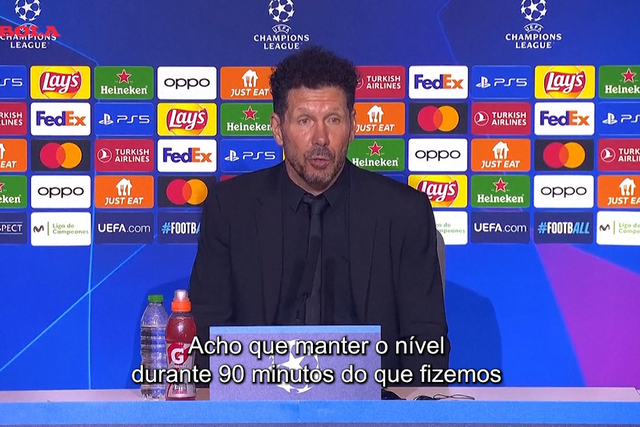 Simeone: «Manter o nível durante 90 Minutos é muito difícil»