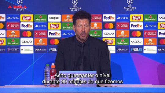 Simeone: «Manter o nível durante 90 Minutos é muito difícil»