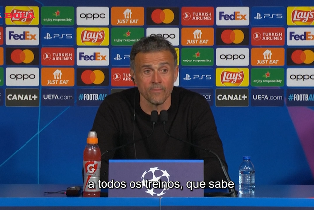 Luis Enrique: «Única pessoa nesta sala que vê todos os treinos sou eu»