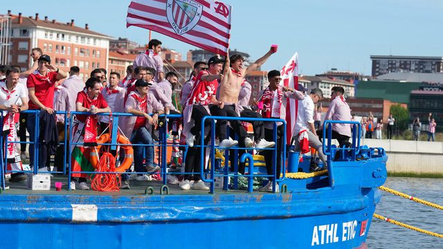 Os festejos da Taça do Rei em Bilbau... de barco
