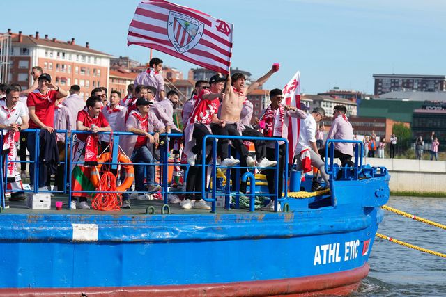 Os festejos da Taça do Rei em Bilbau... de barco