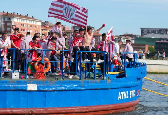 Os festejos da Taça do Rei em Bilbau... de barco