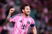 Lionel Messi a festejar o seu golo que deu o apuramento do Inter Miami