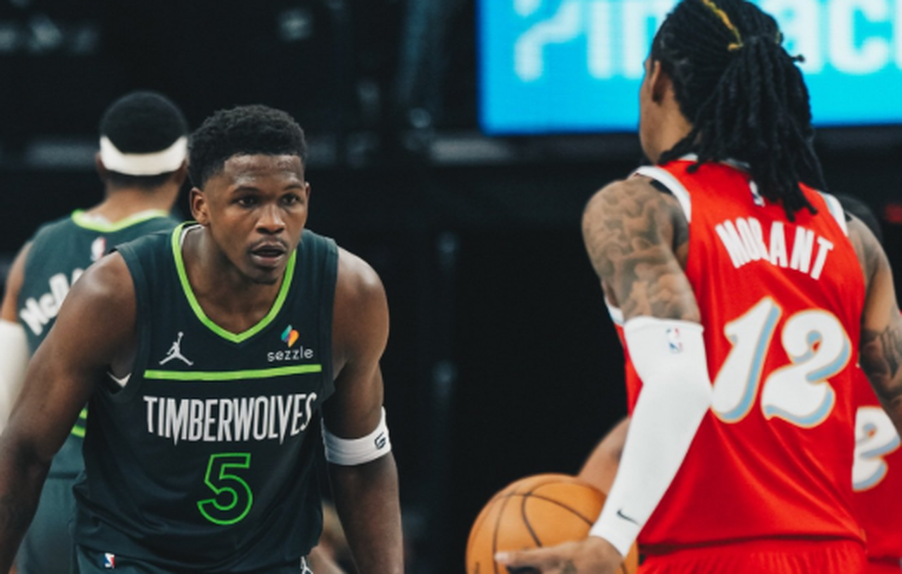 Anthony Edwards ao serviço dos Timberwolves