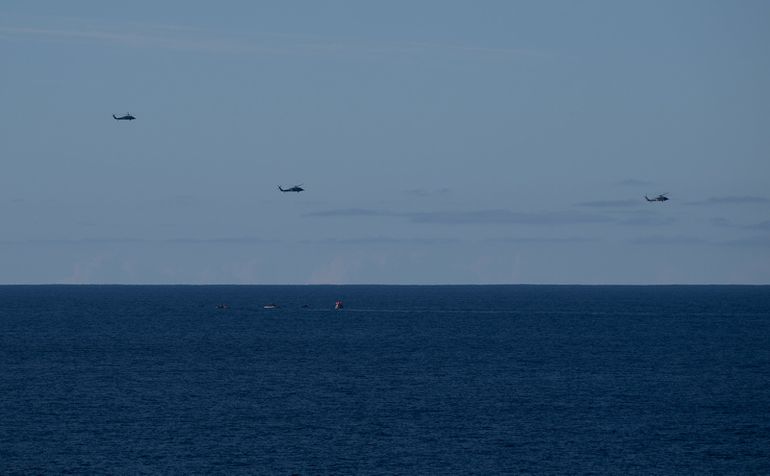 Amaragem da cápsula Integrity da Missão Artemis II no Pacífico foto: Nasa