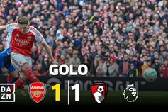 Gyokeres não dá hipótese de penálti e faz o empate para o Arsenal