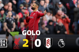 Remate em arco de Salah amplia a vantagem do Liverpool