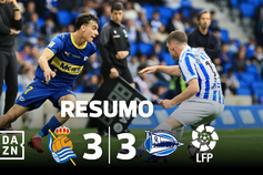 Golo aos 90'+7 vale empate no jogaço entre Real Sociedad e Alavés (resumo)