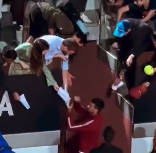 VÍDEO: Djokovic foi atingido por uma garrafa... mas não passou de acidente