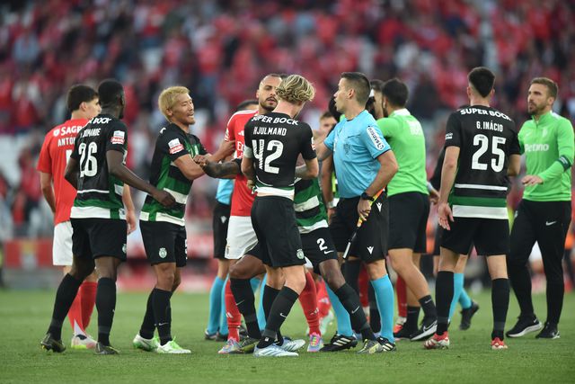 Sporting, 66%; Benfica, 34%; jogo da mala, 100%