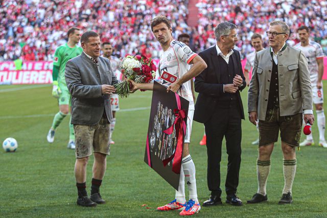 Thomas Muller disse adeus aos adeptos do Bayern