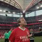 Alfredo Silva junto de Gustavo Correia, no fim do dérbi entre Benfica e Sporting