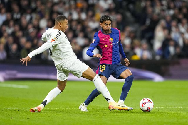Além do sempre apaixonante duelo entre Barcelona e Real Madrid, este será também embate entre dois candidatos à Bola de Ouro: Mbappé e Lamine Yamal (FOTO IMAGO)