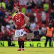 Bruno Fernandes desapontado após derrota com o West Ham