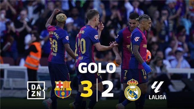 Dois golos em dois minutos e Barcelona vira o jogo frente ao Real Madrid (vídeo)