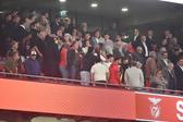 Protestos junto à tribuna presidencial do Benfica, após o empate com o SC Braga (foto: Miguel Nunes)