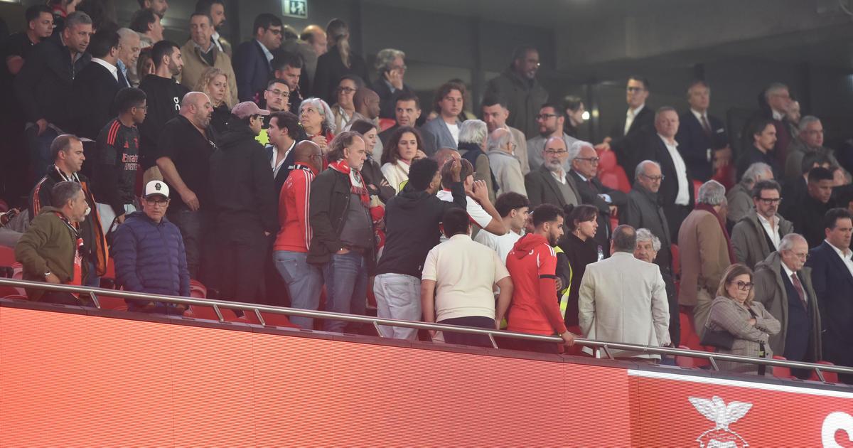 Insultos para a equipa e para Rui Costa: contestação chegou à tribuna presidencial do Benfica (vídeo e fotos)
