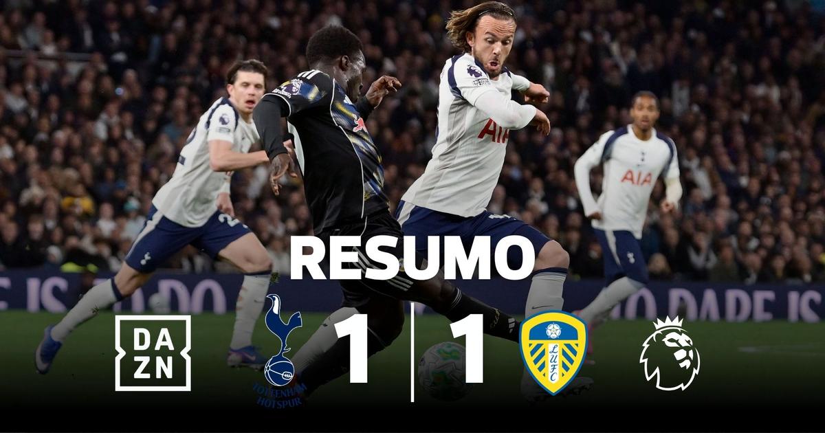Leeds ajuda NES e prolonga registo terrível do Tottenham em casa (resumo)