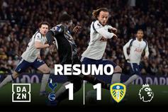 Leeds ajuda NES e prolonga registo terrível do Tottenham em casa (resumo)