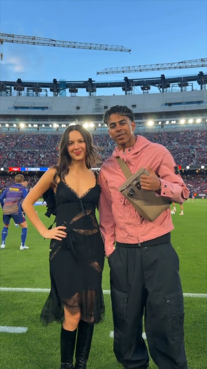 Olivia Rodrigo com Lamine Yamal - Instagram/Barcelona