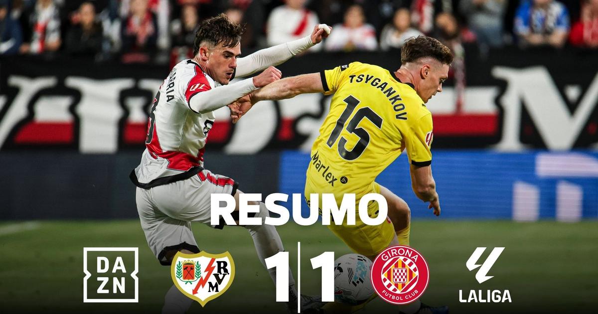 Emoção ficou guardada para o final: Rayo empata e falha subida ao 7.º lugar (resumo)