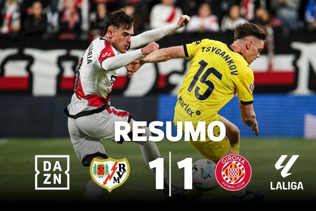 Emoção ficou guardada para o final: Rayo empata e falha subida ao 7.º lugar (resumo)
