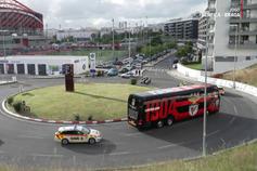 Veja como foi a chegada do autocarro do Benfica