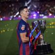 Lewandowski na festa do Barcelona