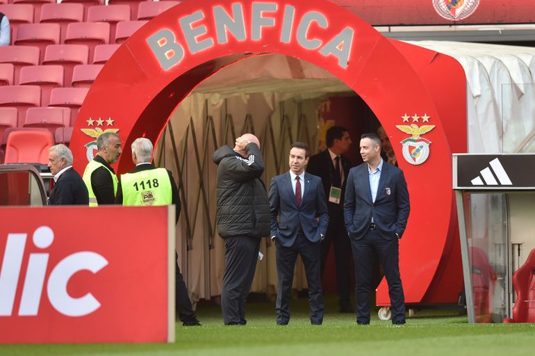 António Salvador, presidente do SC Braga, antes do jogo com o Benfica na Luz - Foto: A BOLA/Miguel Nunes