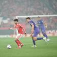 Rafa com a bola, no Benfica-SC Braga - Foto: A BOLA/Miguel Nunes