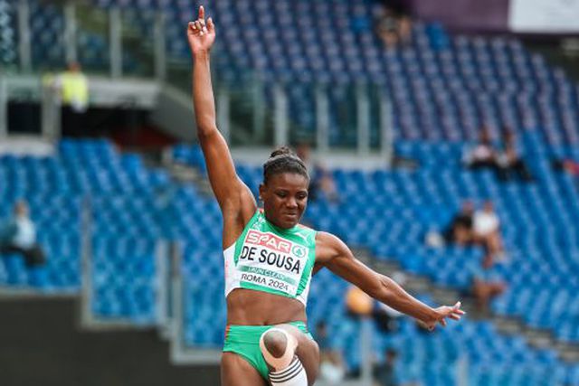 Agate Sousa na final do salto em comprimento com a quarta melhor marca