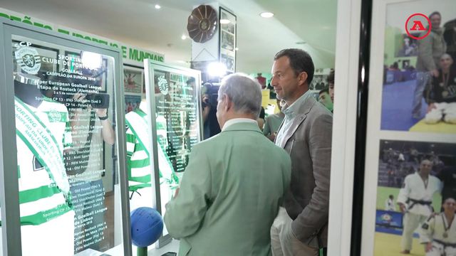 Frederico Varandas visita o museu do Sporting em Leiria
