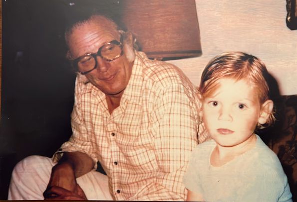 Borges Coutinho, histórico presidente do Benfica, com o neto Martim Mayer