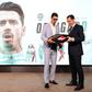 José Fonte e Pedro Proença na Cidade do Futebol - Foto: FPF