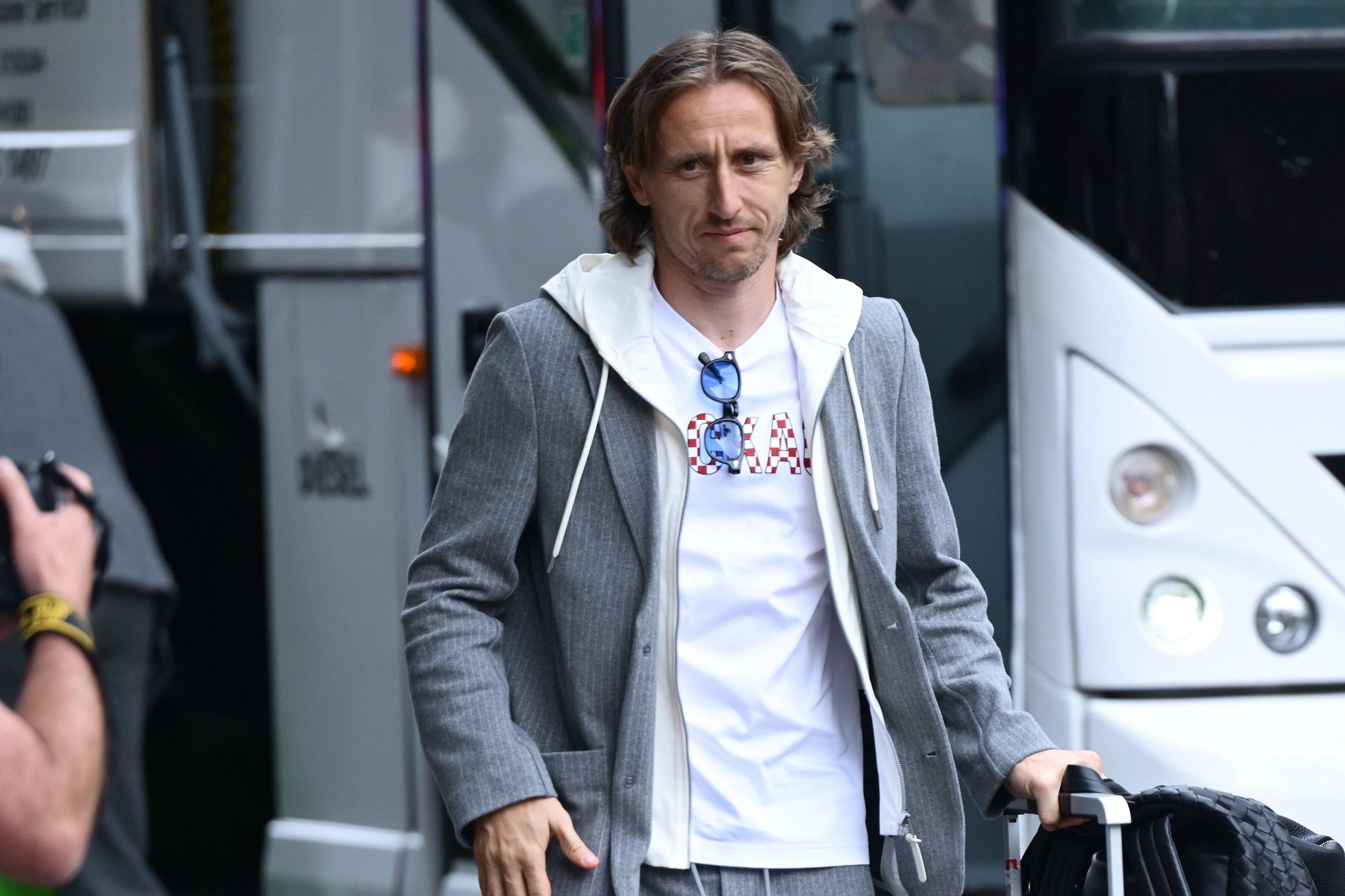 Modric na chegada aos Estados Unidos